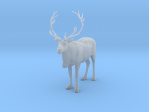 Reindeer 1:12 Standing Male 1 in Clear Ultra Fine Detail Plastic