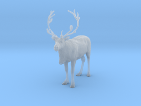 Reindeer 1:16 Standing Male 1 in Clear Ultra Fine Detail Plastic