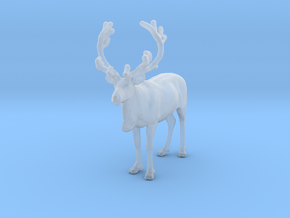 Reindeer 1:72 Standing Male 1 in Clear Ultra Fine Detail Plastic