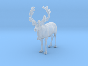 Reindeer 1:87 Standing Male 1 in Clear Ultra Fine Detail Plastic