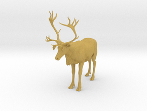 Reindeer 1:12 Standing Male 2 in Tan Fine Detail Plastic