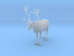 Reindeer 1:16 Standing Male 2 in Clear Ultra Fine Detail Plastic