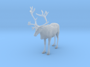 Reindeer 1:25 Standing Male 2 in Clear Ultra Fine Detail Plastic