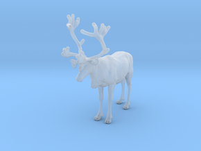 Reindeer 1:64 Standing Male 2 in Clear Ultra Fine Detail Plastic