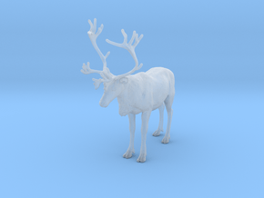 Reindeer 1:35 Standing Male 2 in Clear Ultra Fine Detail Plastic