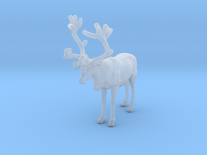 Reindeer 1:87 Standing Male 2 in Clear Ultra Fine Detail Plastic