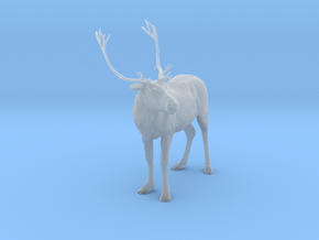 Reindeer 1:9 Standing Male 3 in Clear Ultra Fine Detail Plastic
