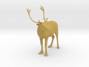 Reindeer 1:12 Standing Male 3 in Tan Fine Detail Plastic