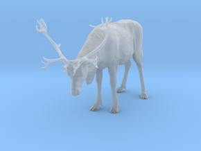 Reindeer 1:9 Standing Female 1 in Clear Ultra Fine Detail Plastic