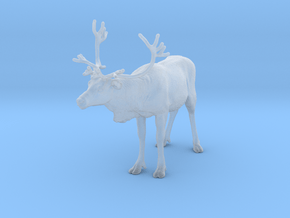 Reindeer 1:32 Standing Female 2 in Clear Ultra Fine Detail Plastic