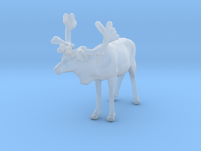 Reindeer 1:87 Standing Female 2 in Clear Ultra Fine Detail Plastic