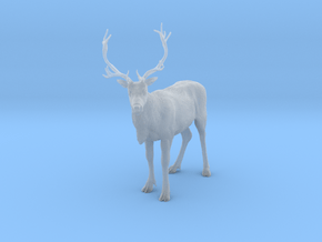 Reindeer 1:9 Standing Female 3 in Clear Ultra Fine Detail Plastic