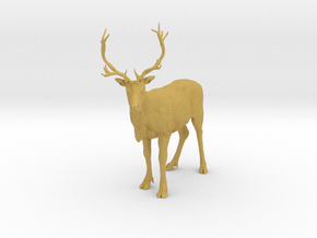 Reindeer 1:12 Standing Female 3 in Tan Fine Detail Plastic