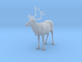 Reindeer 1:9 Standing Female 4 in Clear Ultra Fine Detail Plastic