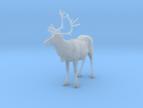 Reindeer 1:20 Standing Female 4 in Clear Ultra Fine Detail Plastic