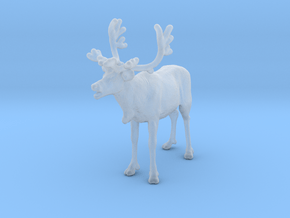 Reindeer 1:64 Female with mouth open in Clear Ultra Fine Detail Plastic