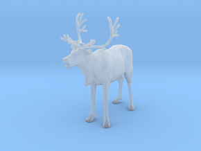 Reindeer 1:32 Female with mouth open in Clear Ultra Fine Detail Plastic