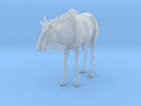 Blue Wildebeest 1:22 Standing Juvenile in Clear Ultra Fine Detail Plastic