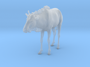 Blue Wildebeest 1:25 Standing Juvenile in Clear Ultra Fine Detail Plastic