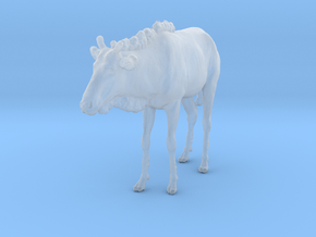 Blue Wildebeest 1:48 Standing Juvenile in Clear Ultra Fine Detail Plastic