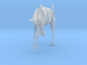 Blue Wildebeest 1:16 Juvenile descends from slope in Clear Ultra Fine Detail Plastic
