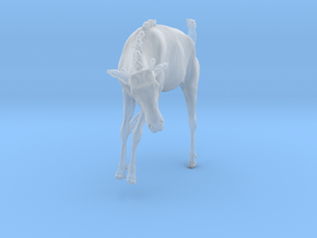 Blue Wildebeest 1:25 Juvenile descends from slope in Clear Ultra Fine Detail Plastic