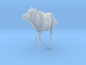 Blue Wildebeest 1:20 Swimming Juvenile 1 in Clear Ultra Fine Detail Plastic