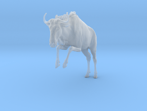 Blue Wildebeest 1:15 Leaping Female 1 in Clear Ultra Fine Detail Plastic