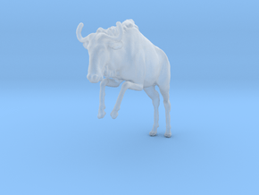 Blue Wildebeest 1:64 Leaping Female 1 in Clear Ultra Fine Detail Plastic