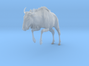 Blue Wildebeest 1:9 Leaping Female 2 in Clear Ultra Fine Detail Plastic