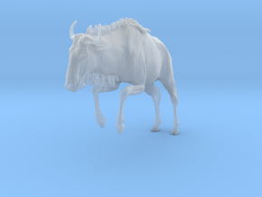 Blue Wildebeest 1:15 Leaping Female 2 in Clear Ultra Fine Detail Plastic