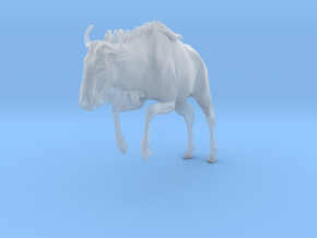 Blue Wildebeest 1:25 Leaping Female 2 in Clear Ultra Fine Detail Plastic