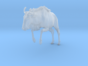 Blue Wildebeest 1:35 Leaping Female 2 in Clear Ultra Fine Detail Plastic