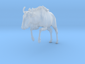 Blue Wildebeest 1:45 Leaping Female 2 in Clear Ultra Fine Detail Plastic