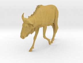 Blue Wildebeest 1:9 Male on uneven surface 1 in Tan Fine Detail Plastic