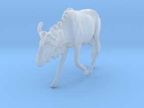 Blue Wildebeest 1:87 Male on uneven surface 1 in Clear Ultra Fine Detail Plastic