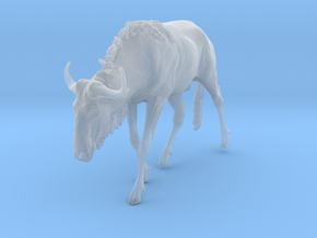 Blue Wildebeest 1:16 Male on uneven surface 2 in Clear Ultra Fine Detail Plastic