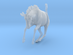 Blue Wildebeest 1:22 Leaping Juvenile in Clear Ultra Fine Detail Plastic