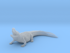 Nile Crocodile 1:48 Lifted head with mouth open in Clear Ultra Fine Detail Plastic