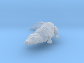 Nile Crocodile 1:64 Smaller one on river bank in Clear Ultra Fine Detail Plastic