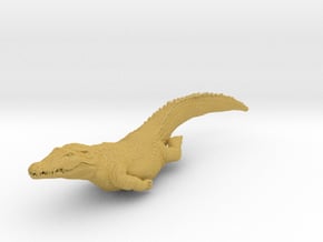 Nile Crocodile 1:22 Smaller one swimming in Tan Fine Detail Plastic