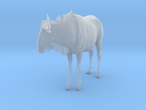 Blue Wildebeest 1:15 Standing Male (mirrored) in Clear Ultra Fine Detail Plastic