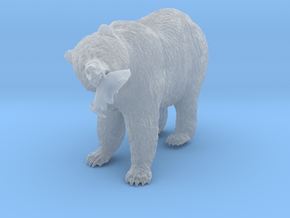 Grizzly Bear 1:22 Female with Salmon in Clear Ultra Fine Detail Plastic