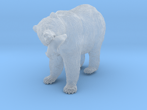 Grizzly Bear 1:45 Female with Salmon in Clear Ultra Fine Detail Plastic