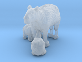 Capybara 1:72 Mother with three young in Clear Ultra Fine Detail Plastic