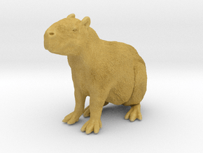 Capybara 1:22 Sitting Young in Tan Fine Detail Plastic