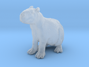 Capybara 1:45 Sitting Young in Clear Ultra Fine Detail Plastic