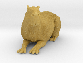 Capybara 1:20 Lying Female in Tan Fine Detail Plastic