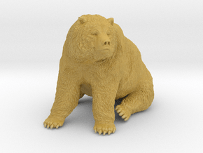 Grizzly Bear 1:22 Sitting Male in Tan Fine Detail Plastic