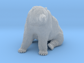 Grizzly Bear 1:16 Sitting Male in Clear Ultra Fine Detail Plastic